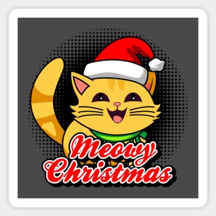 Christmas Best Gift T-Shirt - Meowy Christmas Cat Sticker